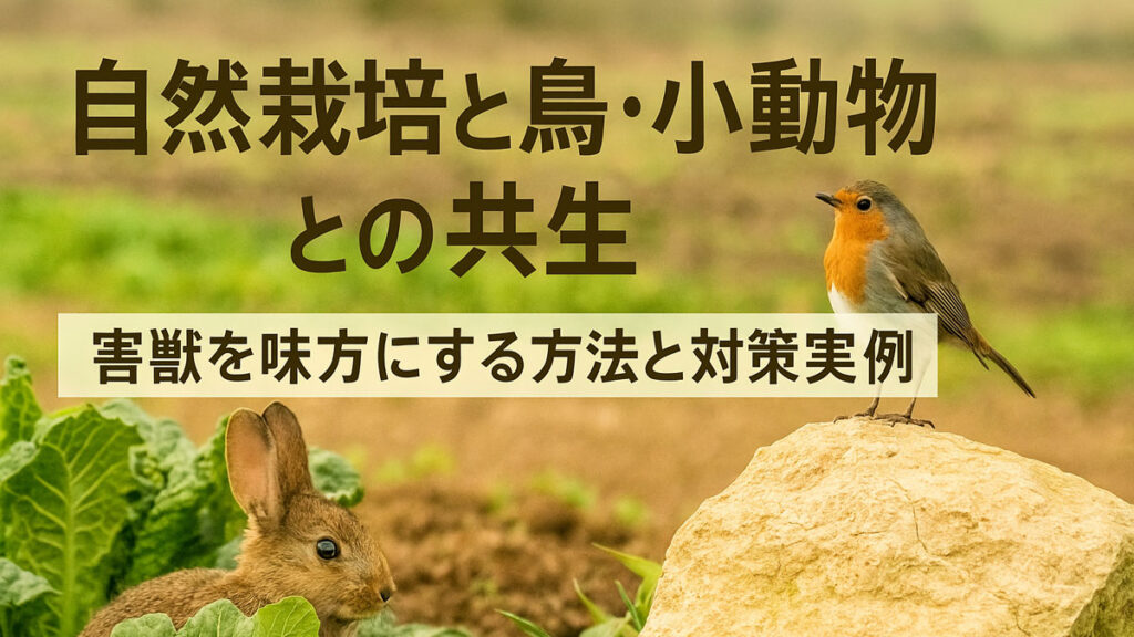 自然栽培と鳥・小動物との共生｜害獣を味方にする方法と対策実例